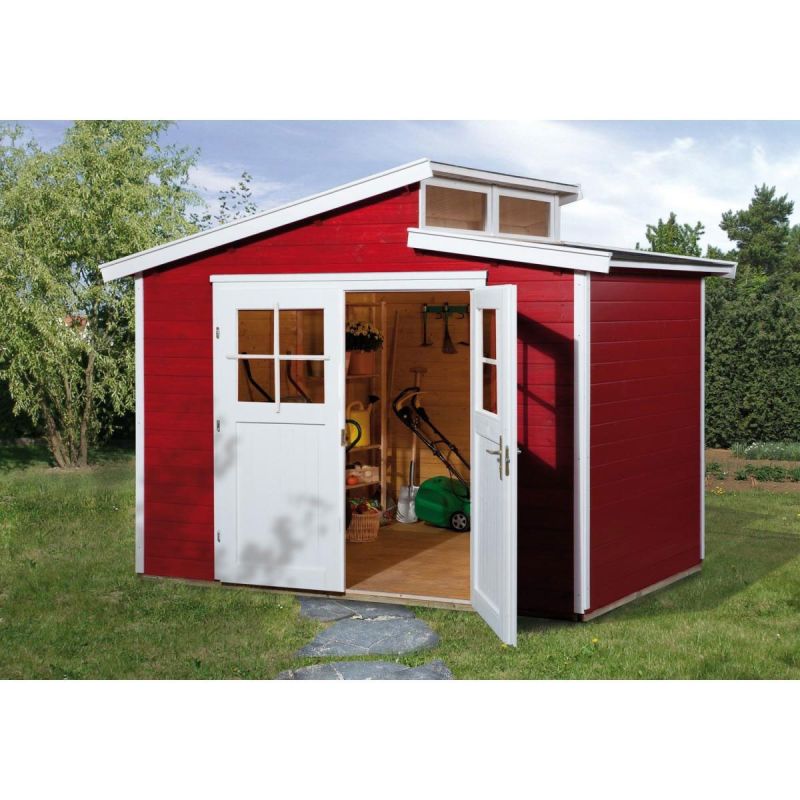 Weka Gartenhaus 226 327 x 231 x 252 cm rot