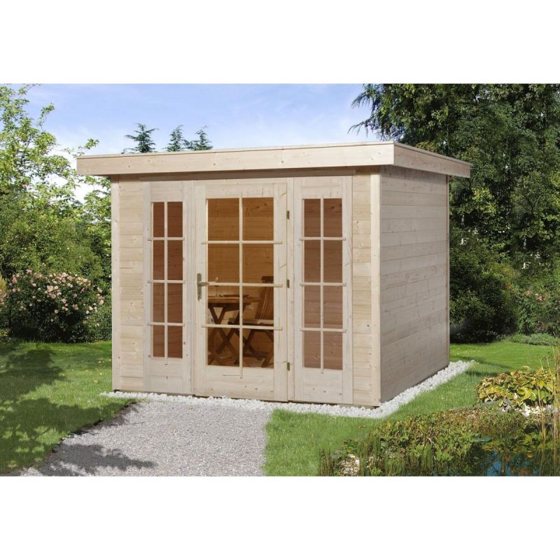Weka Gartenhaus Panorama 172 Größe 1/2 mit Glastür 319 x 342 x 216 cm