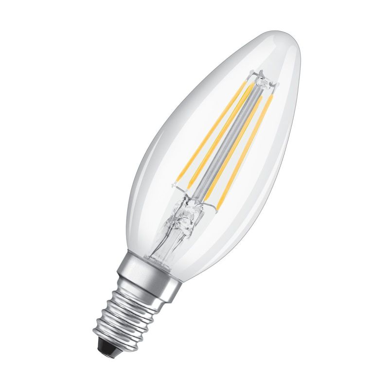 LED Kerze E14 470lm 2.700K 40 WErsatz warmweiss Filament klar