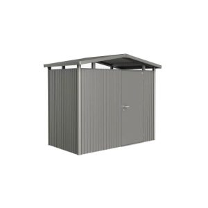 Biohort Gerätehaus Panorama Größe P1 Quarzgrau-Metallic Standardtür Biohort Gerätehaus Panorama Größe P1 Quarzgrau-Metallic Standardtür
