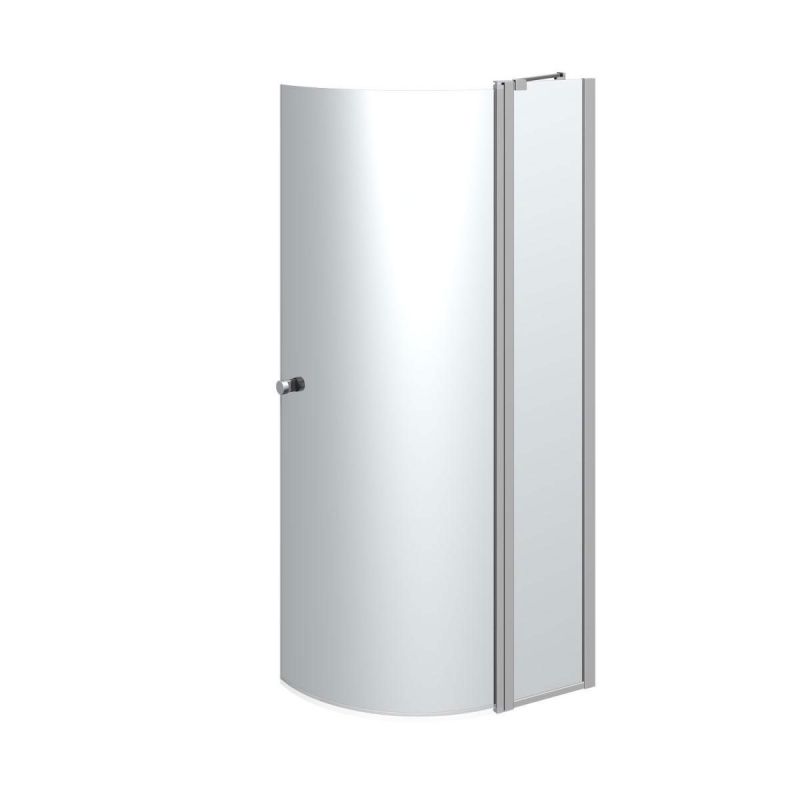 Scanbad Drehtür mit Festteil 200 x 86-88 cm 90 Grad klar
