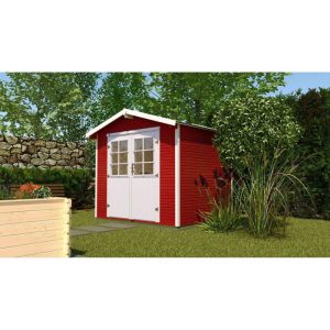 Weka Gartenhaus 218 Größe 3 Satteldach schwedenrot