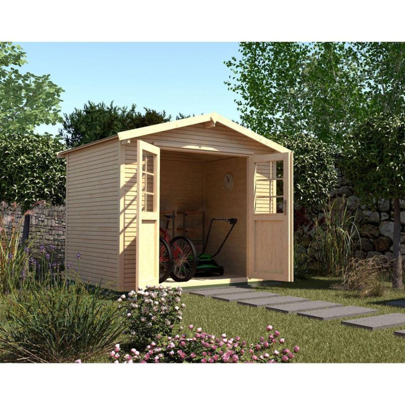 Weka Gartenhaus 218 Größe 4 Satteldach natur