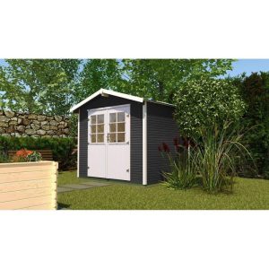 Weka Gartenhaus 218 Größe 4 Satteldach anthrazit