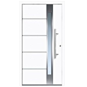 Aluminium-Sicherheitshaustür Rom Superior 60 mm weiß 110 x 210 cm Anschlag rechts inkl Griffset Aluminium-Sicherheitshaustür Rom Superior 60 mm weiß 110 x 210 cm Anschlag rechts inkl Griffset