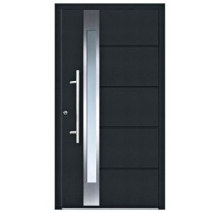 Aluminium-Sicherheitshaustür Rom Superior 60 mm anthrazit 100 x 200 cm Anschlag links inkl Griffset Aluminium-Sicherheitshaustür Rom Superior 60 mm anthrazit 100 x 200 cm Anschlag links inkl Griffset