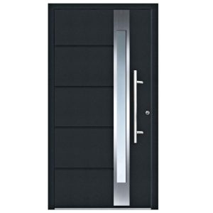 Aluminium-Sicherheitshaustür Rom Superior 60 mm anthrazit 100 x 200 cm Anschlag rechts inkl Griffset Aluminium-Sicherheitshaustür Rom Superior 60 mm anthrazit 100 x 200 cm Anschlag rechts inkl Griffset