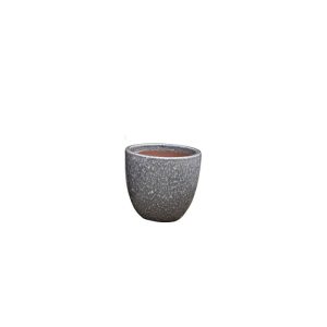 Haveson Pflanztopf Eggpot glasierter Stein hellgrau 34 x 34 x 30 cm Haveson Pflanztopf Eggpot glasierter Stein hellgrau 34 x 34 x 30 cm