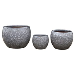 Haveson Pflanzentopfserie Glasierter Stein Haveson Pflanzentopfserie Glasierter Stein