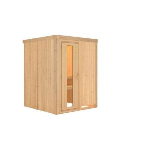Karibu Sauna Minja Fronteinstieg ohne Ofen kein Kranz Energiespartür