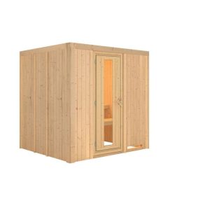 Karibu Sauna Daria Fronteinstieg ohne Ofen kein Kranz Energiespartür