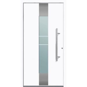 Aluminium Sicherheits-Haustür Catania Superior 60 mm weiß 110 x 210 cm Anschlag rechts inkl Griffset