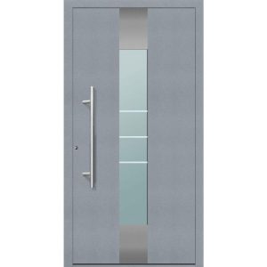 Aluminium Sicherheits-Haustür Catania Exklusiv 75 mm grau 110 x 210 cm Anschlag links inkl Griffset Aluminium Sicherheits-Haustür Catania Exklusiv 75 mm grau 110 x 210 cm Anschlag links inkl Griffset