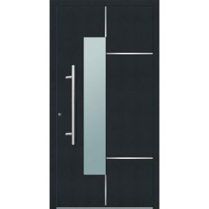 Aluminium Sicherheits-Haustür Bari Exklusiv 75 mm anthrazit 110 x 210 cm Anschlag links inkl Griffset Aluminium Sicherheits-Haustür Bari Exklusiv 75 mm anthrazit 110 x 210 cm Anschlag links inkl Griffset