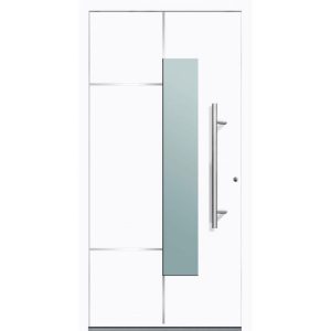 Aluminium Sicherheits-Haustür Bari Exklusiv 75 mm weiß 110 x 210 cm Anschlag rechts inkl Griffset Aluminium Sicherheits-Haustür Bari Exklusiv 75 mm weiß 110 x 210 cm Anschlag rechts inkl Griffset