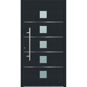 Aluminium Sicherheits-Haustür Triest Exklusiv 75 mm anthrazit 110 x 210 cm Anschlag links inkl Griffset Aluminium Sicherheits-Haustür Triest Exklusiv 75 mm anthrazit 110 x 210 cm Anschlag links inkl Griffset