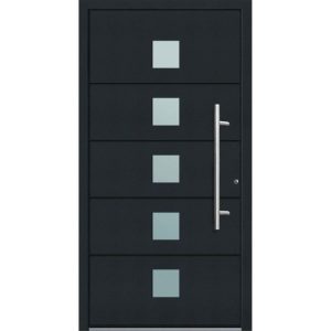 Aluminium Sicherheits-Haustür Tarent Superior 60 mm anthrazit 110 x 210 cm Anschlag rechts inkl Griffset Aluminium Sicherheits-Haustür Tarent Superior 60 mm anthrazit 110 x 210 cm Anschlag rechts inkl Griffset