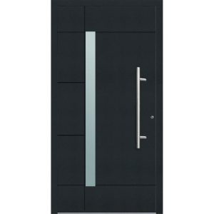 Aluminium Sicherheits-Haustür Vicenza Exklusiv 75 mm anthrazit 110 x 210 cm Anschlag rechts inkl Griffset Aluminium Sicherheits-Haustür Vicenza Exklusiv 75 mm anthrazit 110 x 210 cm Anschlag rechts inkl Griffset