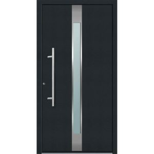 Aluminium Sicherheits-Haustür Rimini Superior 60 mm anthrazit 110 x 210 cm Anschlag links inkl Griffset Aluminium Sicherheits-Haustür Rimini Superior 60 mm anthrazit 110 x 210 cm Anschlag links inkl Griffset