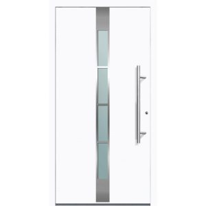 Aluminium Sicherheits-Haustür Ferrara Exklusiv 75 mm weiß 110 x 210 cm Anschlag rechts inkl Griffset Aluminium Sicherheits-Haustür Ferrara Exklusiv 75 mm weiß 110 x 210 cm Anschlag rechts inkl Griffset