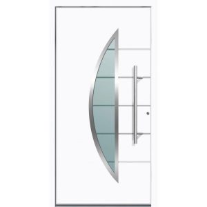 Aluminium Sicherheits-Haustür Sassari Superior 60 mm weiß 110 x 210 cm Anschlag rechts inkl Griffset Aluminium Sicherheits-Haustür Sassari Superior 60 mm weiß 110 x 210 cm Anschlag rechts inkl Griffset