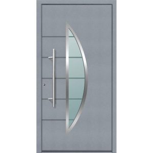 Aluminium Sicherheits-Haustür Sassari Superior 60 mm grau 110 x 210 cm Anschlag links inkl Griffset Aluminium Sicherheits-Haustür Sassari Superior 60 mm grau 110 x 210 cm Anschlag links inkl Griffset