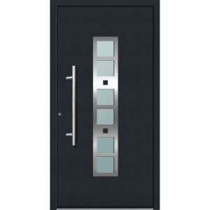 Aluminium Sicherheits-Haustür Pisa Superior 60 mm anthrazit 110 x 210 cm Anschlag links inkl Griffset Aluminium Sicherheits-Haustür Pisa Superior 60 mm anthrazit 110 x 210 cm Anschlag links inkl Griffset