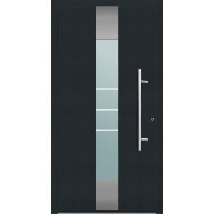 Aluminium Sicherheits-Haustür Catania Exklusiv 75 mm anthrazit 100 x 210 cm Anschlag rechts inkl Griffset Aluminium Sicherheits-Haustür Catania Exklusiv 75 mm anthrazit 100 x 210 cm Anschlag rechts inkl Griffset