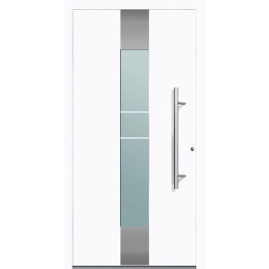 Aluminium Sicherheits-Haustür Catania Exklusiv 75 mm weiß 100 x 210 cm Anschlag links inkl Griffset Aluminium Sicherheits-Haustür Catania Exklusiv 75 mm weiß 100 x 210 cm Anschlag links inkl Griffset