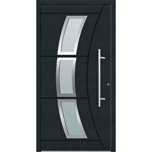 Aluminium Sicherheits-Haustür Venedig Superior 60 mm anthrazit 100 x 210 cm Anschlag links inkl Griffset Aluminium Sicherheits-Haustür Venedig Superior 60 mm anthrazit 100 x 210 cm Anschlag links inkl Griffset