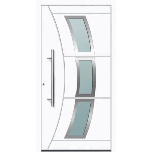 Aluminium Sicherheits-Haustür Venedig Superior 60 mm weiß 100 x 210 cm Anschlag links inkl Griffset Aluminium Sicherheits-Haustür Venedig Superior 60 mm weiß 100 x 210 cm Anschlag links inkl Griffset