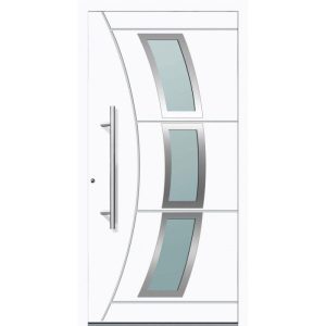 Aluminium Sicherheits-Haustür Venedig Exklusiv 75 mm weiß 100 x 210 cm Anschlag links inkl Griffset Aluminium Sicherheits-Haustür Venedig Exklusiv 75 mm weiß 100 x 210 cm Anschlag links inkl Griffset