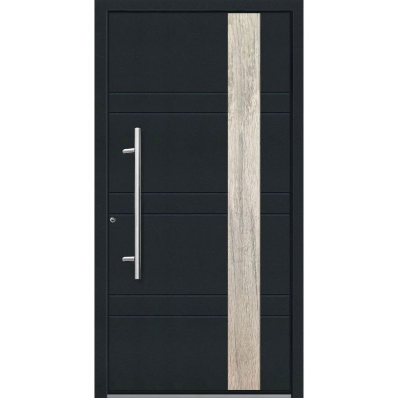 Aluminium Sicherheits-Haustür Monza Superior 60 mm anthrazit 100 x 210 cm Anschlag links inkl Griffset