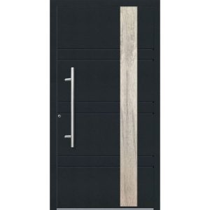 Aluminium Sicherheits-Haustür Monza Exklusiv 75 mm anthrazit 100 x 210 cm Anschlag links inkl Griffset