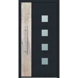 Aluminium Sicherheits-Haustür Messina Superior 60 mm anthrazit 100 x 210 cm Anschlag links inkl Griffset