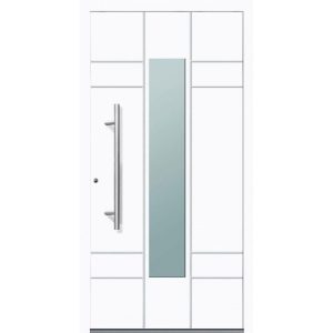 Aluminium Sicherheits-Haustür Como Exklusiv 75 mm weiß 100 x 210 cm Anschlag links inkl Griffset Aluminium Sicherheits-Haustür Como Exklusiv 75 mm weiß 100 x 210 cm Anschlag links inkl Griffset