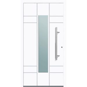 Aluminium Sicherheits-Haustür Como Exklusiv 75 mm weiß 100 x 210 cm Anschlag rechts inkl Griffset Aluminium Sicherheits-Haustür Como Exklusiv 75 mm weiß 100 x 210 cm Anschlag rechts inkl Griffset
