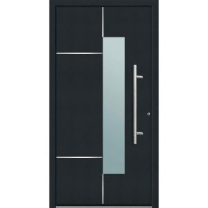 Aluminium Sicherheits-Haustür Bari Superior 60 mm anthrazit 100 x 210 cm Anschlag rechts inkl Griffset Aluminium Sicherheits-Haustür Bari Superior 60 mm anthrazit 100 x 210 cm Anschlag rechts inkl Griffset