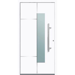 Aluminium Sicherheits-Haustür Bari Superior 60 mm weiß 100 x 210 cm Anschlag rechts inkl Griffset Aluminium Sicherheits-Haustür Bari Superior 60 mm weiß 100 x 210 cm Anschlag rechts inkl Griffset
