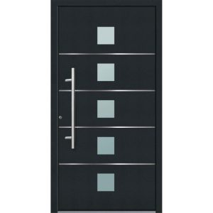 Aluminium Sicherheits-Haustür Triest Superior 60 mm anthrazit 100 x 210 cm Anschlag links inkl Griffset Aluminium Sicherheits-Haustür Triest Superior 60 mm anthrazit 100 x 210 cm Anschlag links inkl Griffset