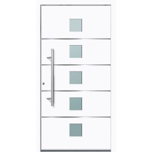 Aluminium Sicherheits-Haustür Triest Superior 60 mm weiß 100 x 210 cm Anschlag links inkl Griffset Aluminium Sicherheits-Haustür Triest Superior 60 mm weiß 100 x 210 cm Anschlag links inkl Griffset