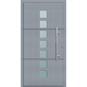 Aluminium Sicherheits-Haustür Tarent Superior 60 mm grau 100 x 210 cm Anschlag links inkl Griffset Aluminium Sicherheits-Haustür Tarent Superior 60 mm grau 100 x 210 cm Anschlag links inkl Griffset