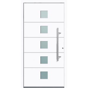 Aluminium Sicherheits-Haustür Tarent Exklusiv 75 mm weiß 100 x 210 cm Anschlag rechts inkl Griffset Aluminium Sicherheits-Haustür Tarent Exklusiv 75 mm weiß 100 x 210 cm Anschlag rechts inkl Griffset