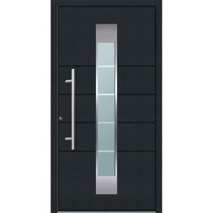 Aluminium Sicherheits-Haustür Turin Superior 60 mm anthrazit 100 x 210 cm Anschlag links inkl Griffset Aluminium Sicherheits-Haustür Turin Superior 60 mm anthrazit 100 x 210 cm Anschlag links inkl Griffset