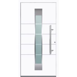 Aluminium Sicherheits-Haustür Turin Superior 60 mm weiß 100 x 210 cm Anschlag rechts inkl Griffset Aluminium Sicherheits-Haustür Turin Superior 60 mm weiß 100 x 210 cm Anschlag rechts inkl Griffset