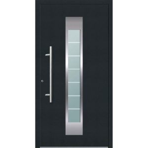 Aluminium Sicherheits-Haustür Florenz Exklusiv 75 mm anthrazit 100 x 210 cm Anschlag links inkl Griffset Aluminium Sicherheits-Haustür Florenz Exklusiv 75 mm anthrazit 100 x 210 cm Anschlag links inkl Griffset