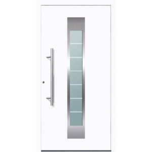 Aluminium Sicherheits-Haustür Florenz Exklusiv 75 mm weiß 100 x 210 cm Anschlag links inkl Griffset Aluminium Sicherheits-Haustür Florenz Exklusiv 75 mm weiß 100 x 210 cm Anschlag links inkl Griffset