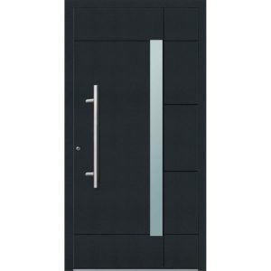 Aluminium Sicherheits-Haustür Vicenza Exklusiv 75 mm anthrazit 100 x 210 cm Anschlag links inkl Griffset Aluminium Sicherheits-Haustür Vicenza Exklusiv 75 mm anthrazit 100 x 210 cm Anschlag links inkl Griffset