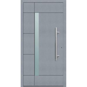 Aluminium Sicherheits-Haustür Vicenza Exklusiv 75 mm grau 100 x 210 cm Anschlag rechts inkl Griffset Aluminium Sicherheits-Haustür Vicenza Exklusiv 75 mm grau 100 x 210 cm Anschlag rechts inkl Griffset