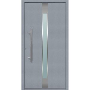 Aluminium Sicherheits-Haustür Rimini Superior 60 mm grau 100 x 210 cm Anschlag links inkl Griffset Aluminium Sicherheits-Haustür Rimini Superior 60 mm grau 100 x 210 cm Anschlag links inkl Griffset